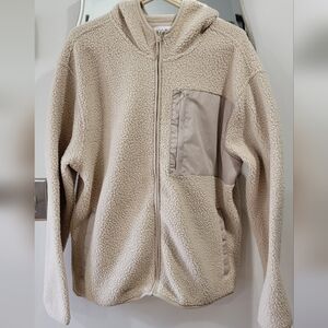 Old Navy Cream Sherpa Hoodie with Label